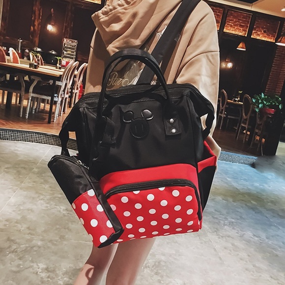 Minnie Mouse Large Capacity Backpack Diaper Bag - Picture 2 of 16
